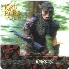 2002 Artbox Lord of the Rings Action Flipz #49 The Orcs are fearsome foes who have forged weapons in th Front