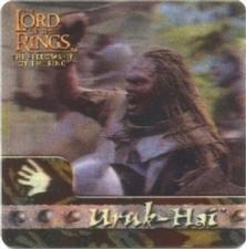 2002 Artbox Lord of the Rings Action Flipz #53 The Uruk-Hai warriors, commanded by Lurtz, launch their Front