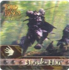 2002 Artbox Lord of the Rings Action Flipz #54 Sensing that the Hobbits are nearby, the Uruk-Hai press Front