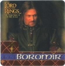 2002 Artbox Lord of the Rings Action Flipz #57 Being human, Boromir succumbs to the power of The One Ri Front
