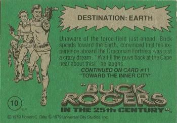 1979 Topps Buck Rogers #10 Destination: Earth Back