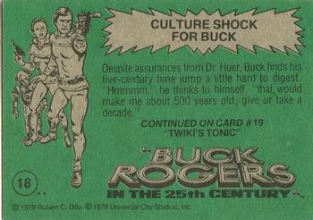 1979 Topps Buck Rogers #18 Culture Shock for Buck Back