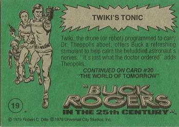 1979 Topps Buck Rogers #19 Twiki's Tonic Back