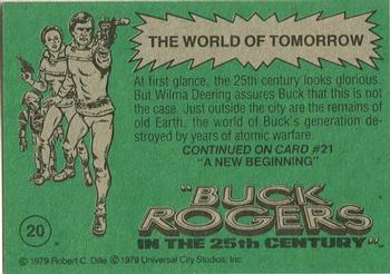 1979 Topps Buck Rogers #20 The World of Tomorrow Back