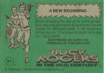 1979 Topps Buck Rogers #21 A New Beginning Back