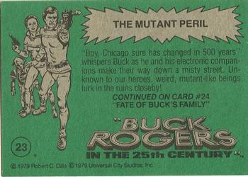 1979 Topps Buck Rogers #23 The Mutant Peril Back