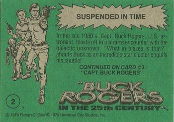 1979 Topps Buck Rogers #2 Suspended in Time Back