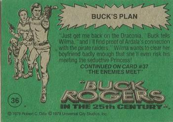 1979 Topps Buck Rogers #36 Buck's Plan Back