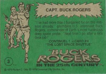 1979 Topps Buck Rogers #3 Capt. Buck Rogers Back