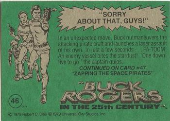 1979 Topps Buck Rogers #45 Outrunning the Enemy Back