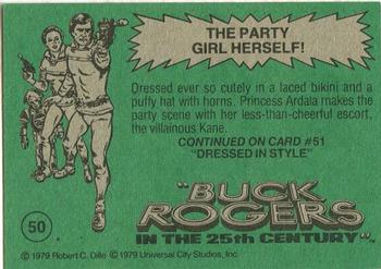 1979 Topps Buck Rogers #50 The Party Girl Herself! Back