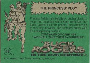 1979 Topps Buck Rogers #58 The Princess' Ploy Back