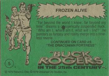 1979 Topps Buck Rogers #5 Frozen Alive Back