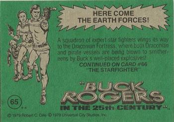 1979 Topps Buck Rogers #65 Here Come the Earth Forces! Back