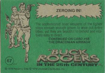 1979 Topps Buck Rogers #67 Zeroing In! Back
