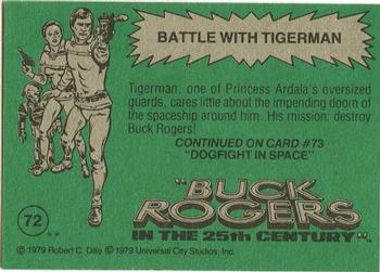 1979 Topps Buck Rogers #72 Battle with Tigerman Back