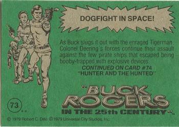 1979 Topps Buck Rogers #73 Dogfight in Space! Back