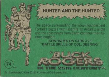 1979 Topps Buck Rogers #74 Hunter and the Hunted Back