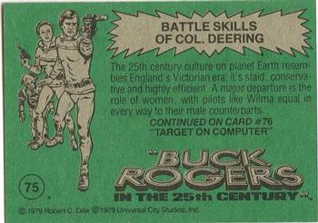 1979 Topps Buck Rogers #75 Battle Skills of Col. Deering Back