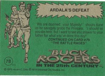1979 Topps Buck Rogers #78 Ardala's Defeat Back