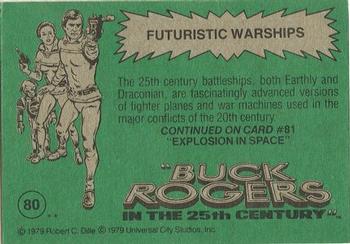 1979 Topps Buck Rogers #80 Futuristic Warships Back