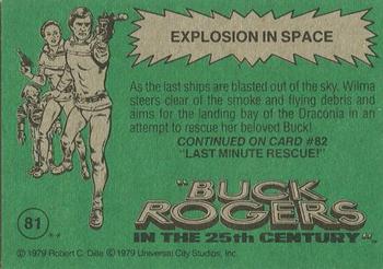 1979 Topps Buck Rogers #81 Explosion in Space Back