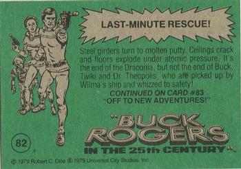 1979 Topps Buck Rogers #82 Last-Minute Rescue! Back