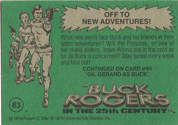 1979 Topps Buck Rogers #83 Off to New Adventures! Back