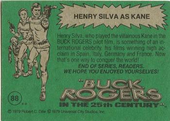 1979 Topps Buck Rogers #88 Henry Silva as Kane Back