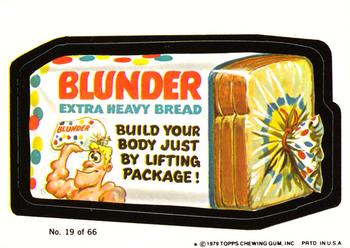 1979 Topps Wacky Packages (1st Series Rerun) #19 Blunder Bread Front