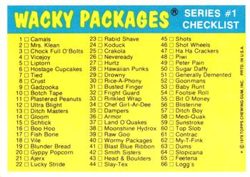 1979 Topps Wacky Packages (1st Series Rerun) #27 Hurtz Back
