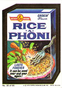 1979 Topps Wacky Packages (1st Series Rerun) #30 Rice-A-Phoni Front