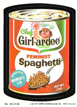 1979 Topps Wacky Packages (1st Series Rerun) #34 Chef Girl-ar-dee Front