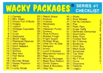1979 Topps Wacky Packages (1st Series Rerun) #44 Slay-Tex Back
