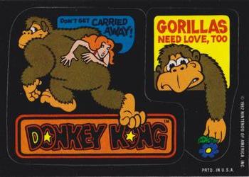 1982 Topps Donkey Kong Stickers #28 Don't Get Carried Away! Front