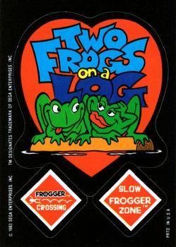 1983 Topps Video City #NNO Frogger - Two Frogs on a Log / Puzzle Top Right Front