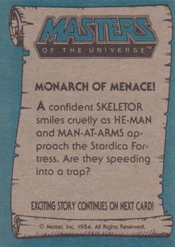 1984 Topps Masters of the Universe #25 Monarch of Menace! Back