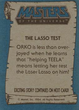 1984 Topps Masters of the Universe #27 The Lasso Test Back