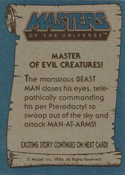 1984 Topps Masters of the Universe #40 Master of Evil Creatures! Back