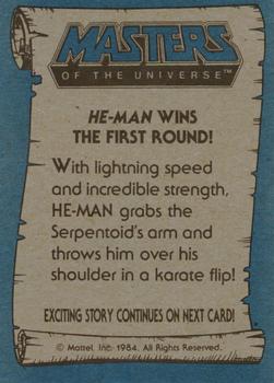 1984 Topps Masters of the Universe #51 He-Man Wins the First Round! Back