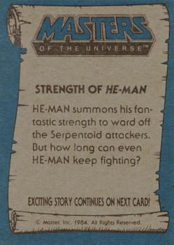 1984 Topps Masters of the Universe #59 Strength of He-Man Back