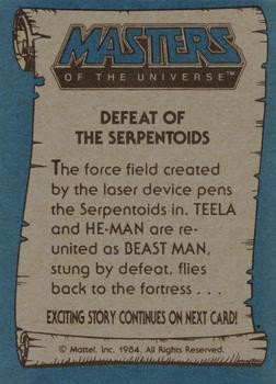 1984 Topps Masters of the Universe #66 Defeat of the Serpentoids Back