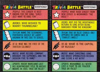 1984 Topps Trivia Battle Game #11 / 12 Card 11 / Card 12 Front