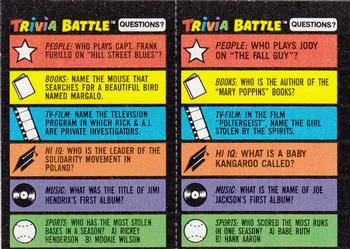 1984 Topps Trivia Battle Game #27 / 28 Card 27 / Card 28 Front