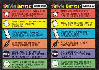 1984 Topps Trivia Battle Game #95 / 96 Card 95 / Card 96 Front