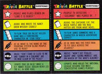 1984 Topps Trivia Battle Game #175 / 176 Card 175 / Card 176 Front