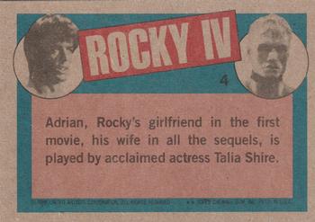 1985 Topps Rocky IV #4 Adrian Balboa Back