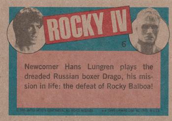 1985 Topps Rocky IV #6 The Man Called Drago Back