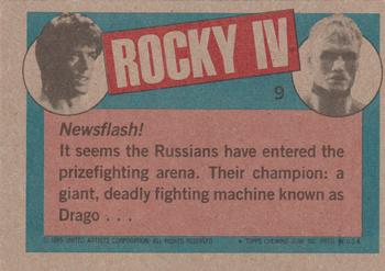 1985 Topps Rocky IV #9 A New Challenge! Back