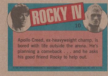 1985 Topps Rocky IV #10 Apollo's Comeback Back